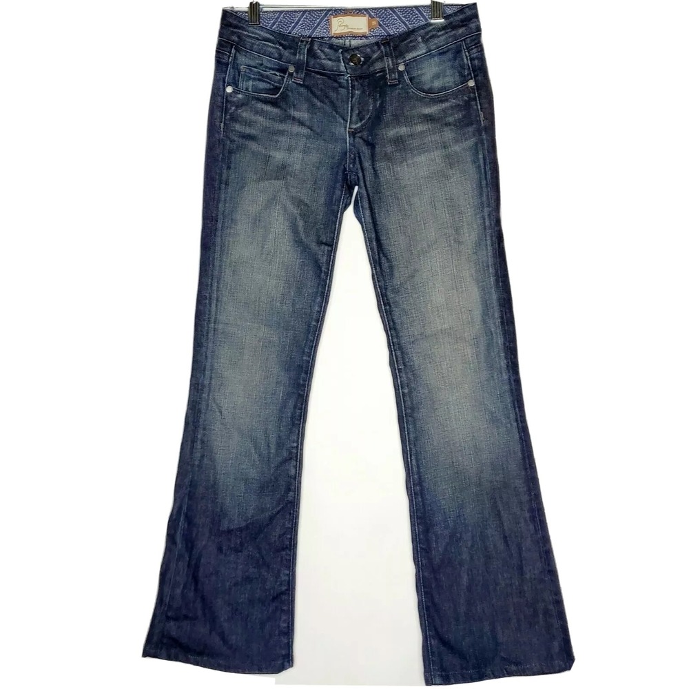 PAIGE Women's Boot Cut Jeans - Faded Blue Denim